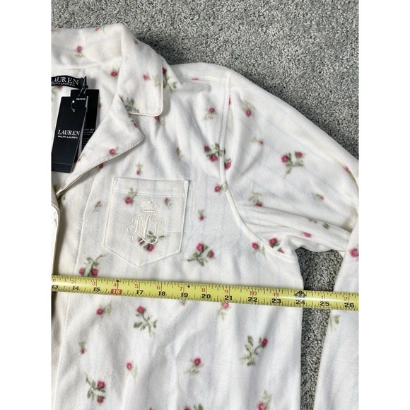 Lauren Ralph Lauren NWT Sz XL 2-Piece Button Front Fleece Women's Pajama Set - Picture 5 of 16